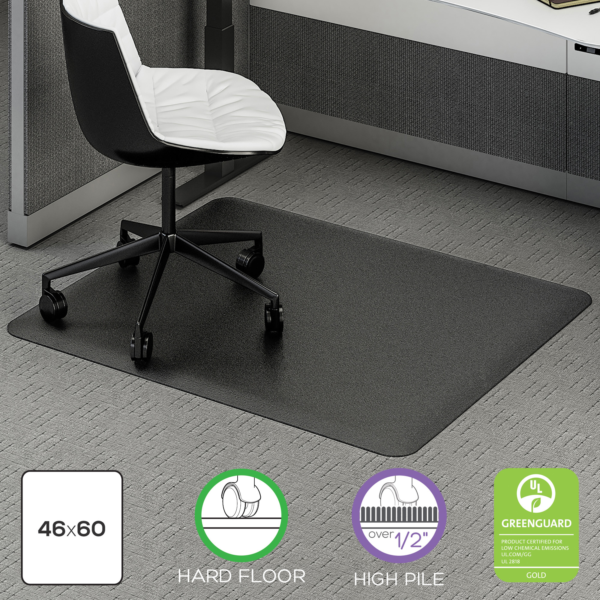 Deflecto Ergonomic SitStand Chair Mat for Multisurface Chair Mats