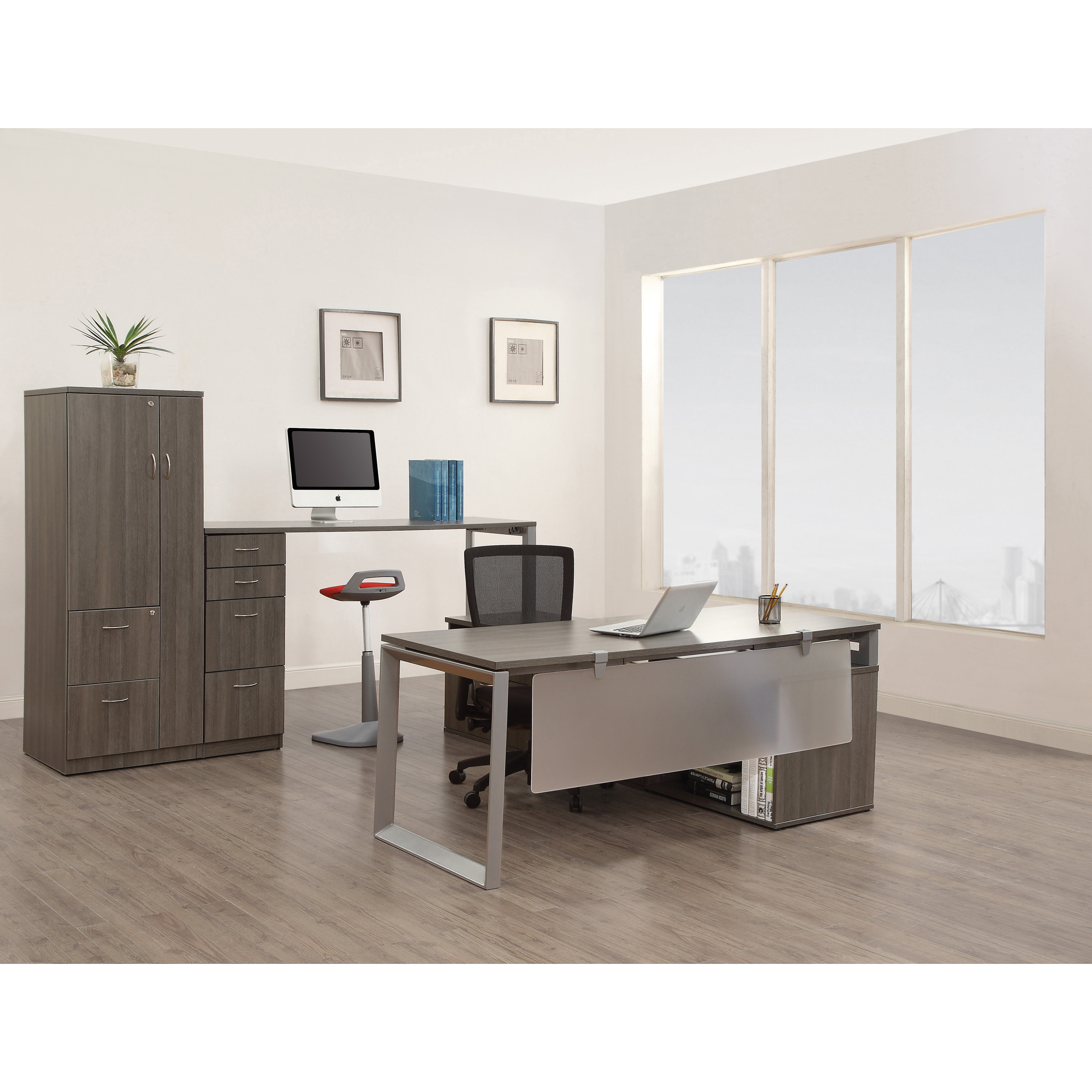 LLR 16198 Lorell Relevance Series Charcoal Laminate Office Furniture