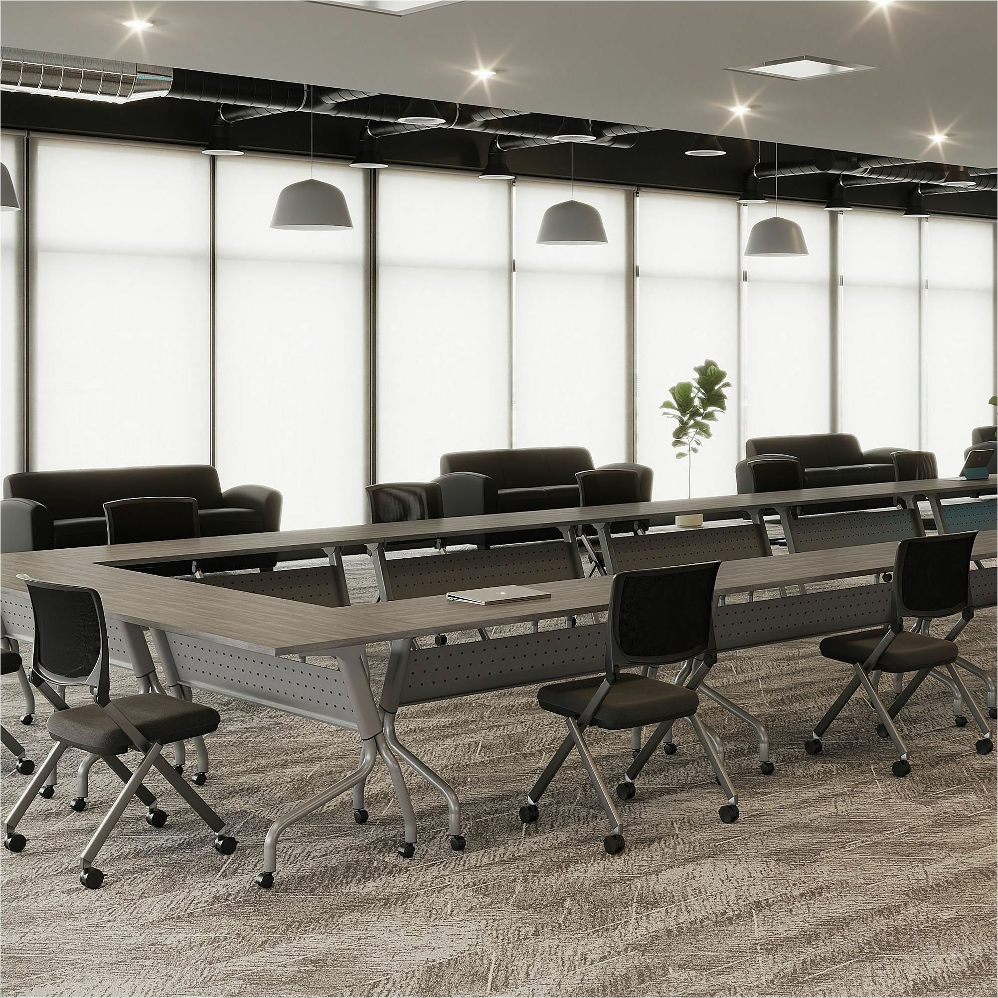 LLR 16201 Lorell Relevance Series Charcoal Laminate Office Furniture