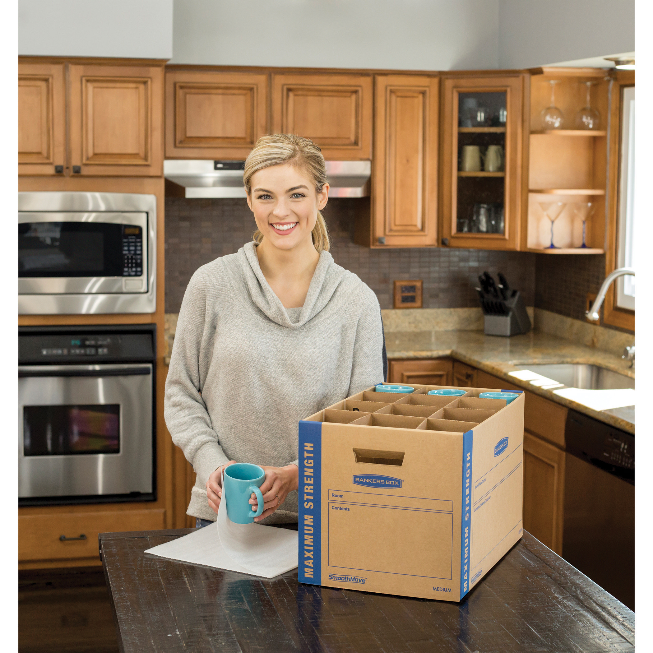 FEL7710302 Bankers Box® SmoothMove™ Kitchen Moving Kit, includes 1