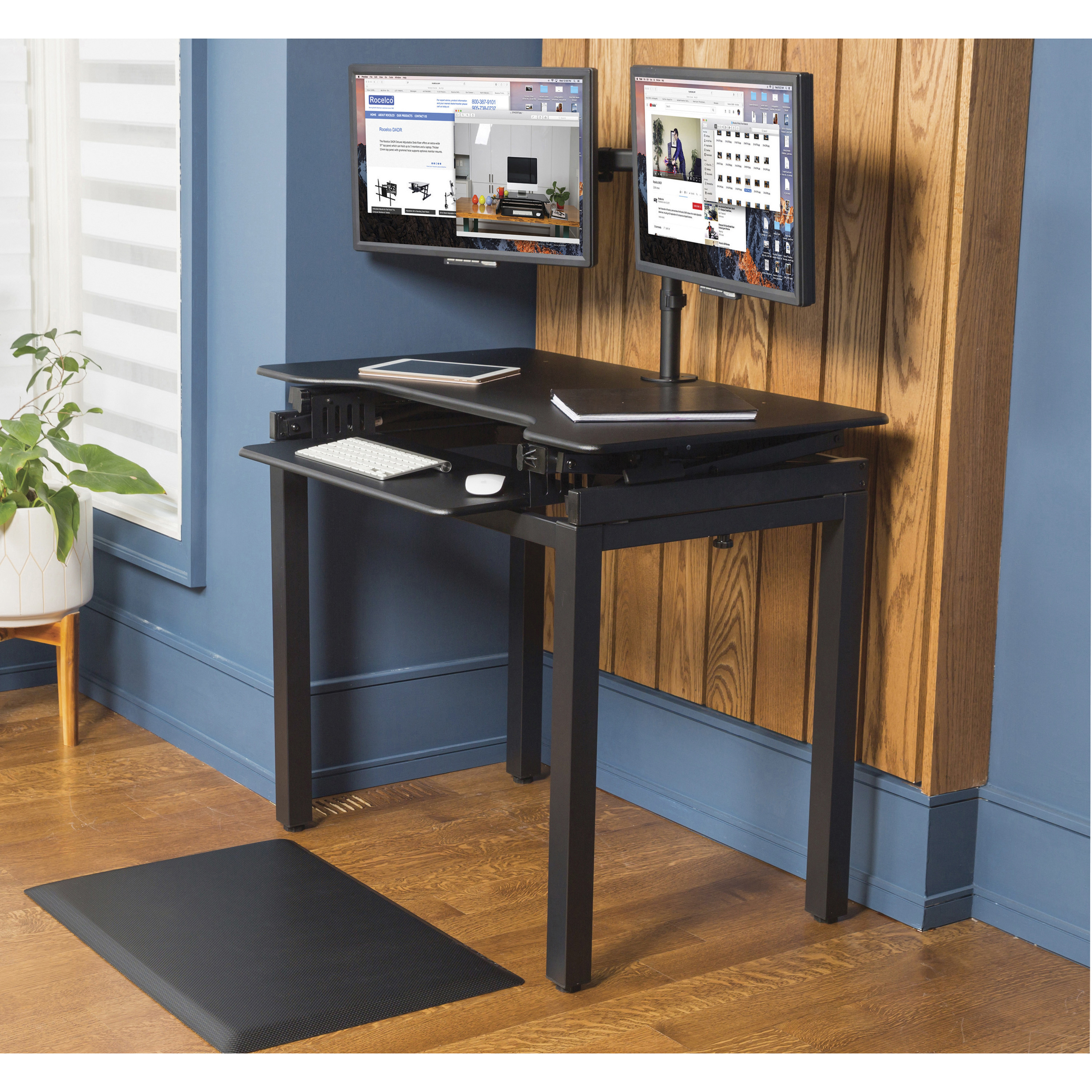 Lorell Adjustable Desk Riser Floor Stand 29" Height x 36" Width x 22.
