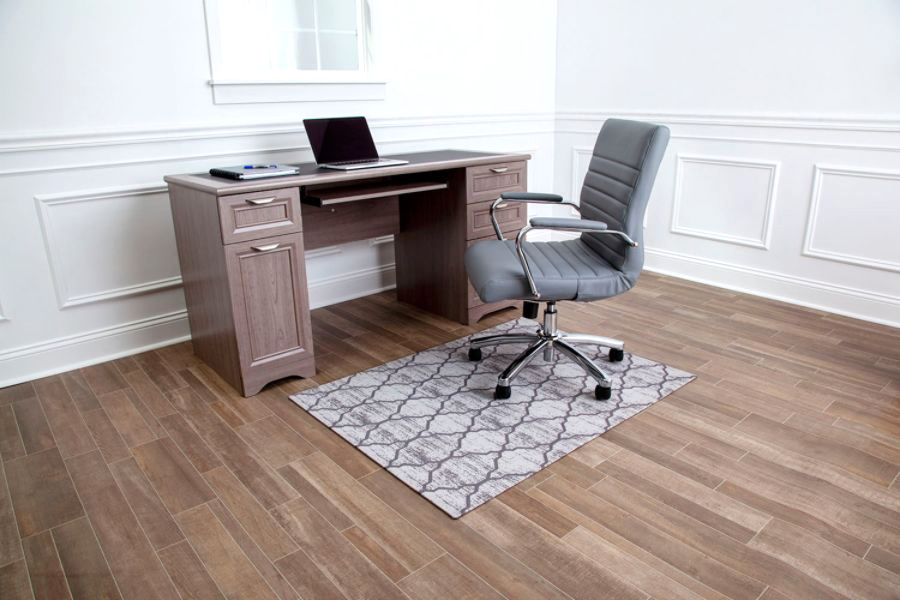Realspace™ Designer Chair Mat, 36"W x 48"D, Gray Chair Mats Office
