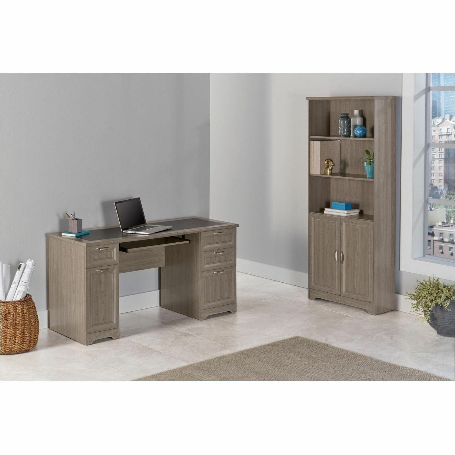 Realspace® Magellan 59"W Manager's Desk, Gray Executive Desks