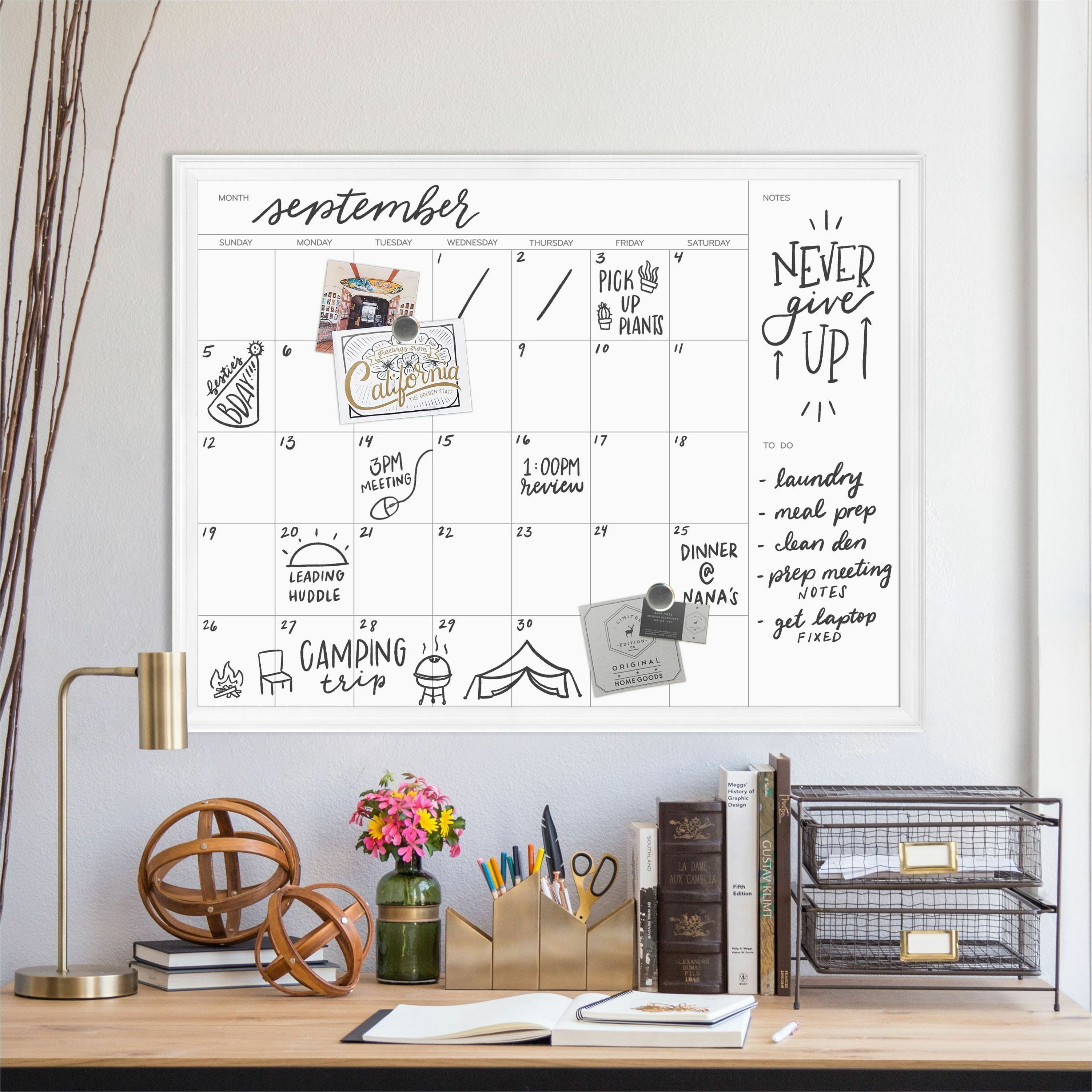 U Brands Dry Erase Calendar Calendar Boards U Brands