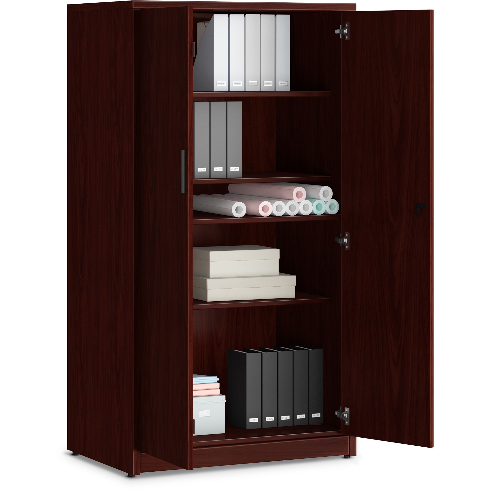 HON 10500 Series Mahogany Laminate Office Desking Wood Bookcases