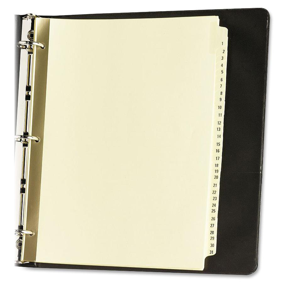 Avery® Laminated Dividers Gold Reinforced Preprinted Index