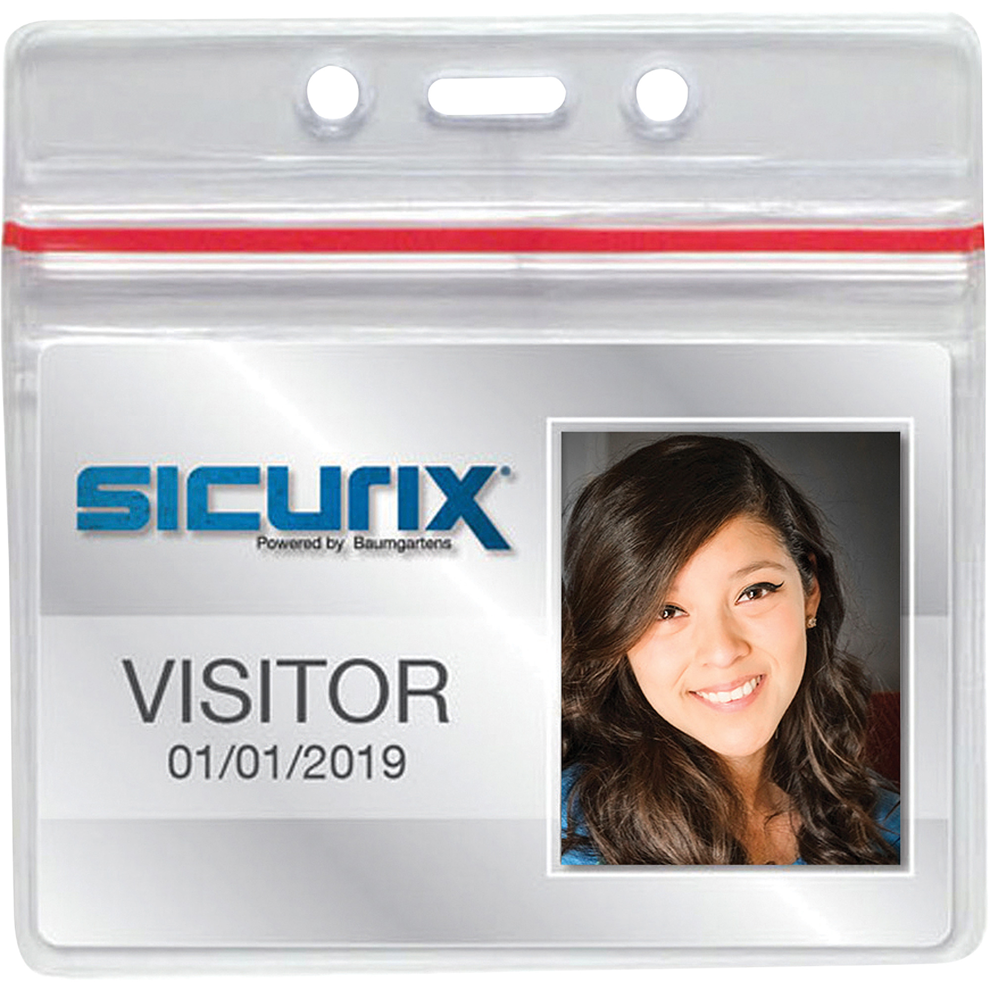 SICURIX Sealable ID Badge Holder ID Badges & Supplies Baumgartens