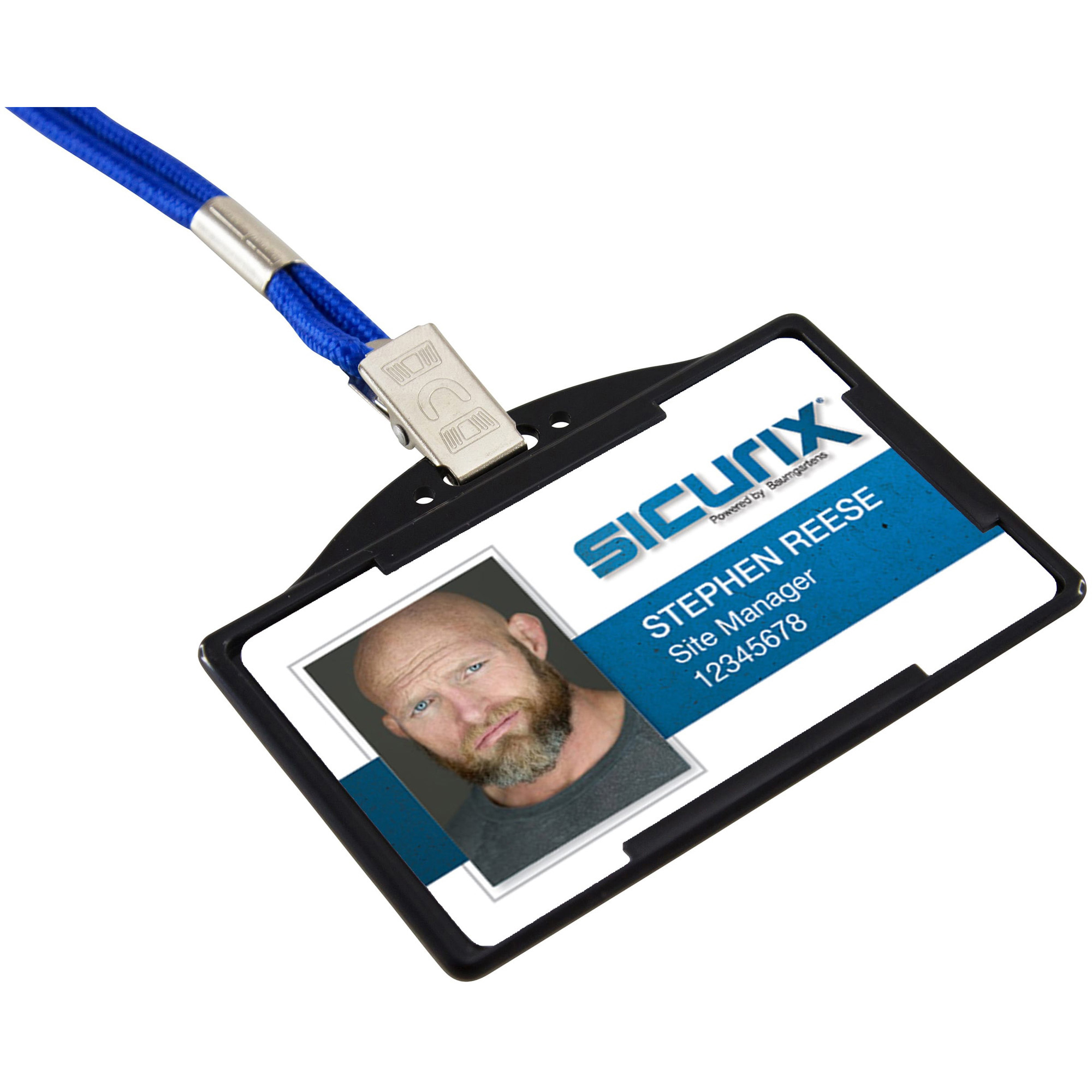 SICURIX Horizontal Black Frame ID Card Holder