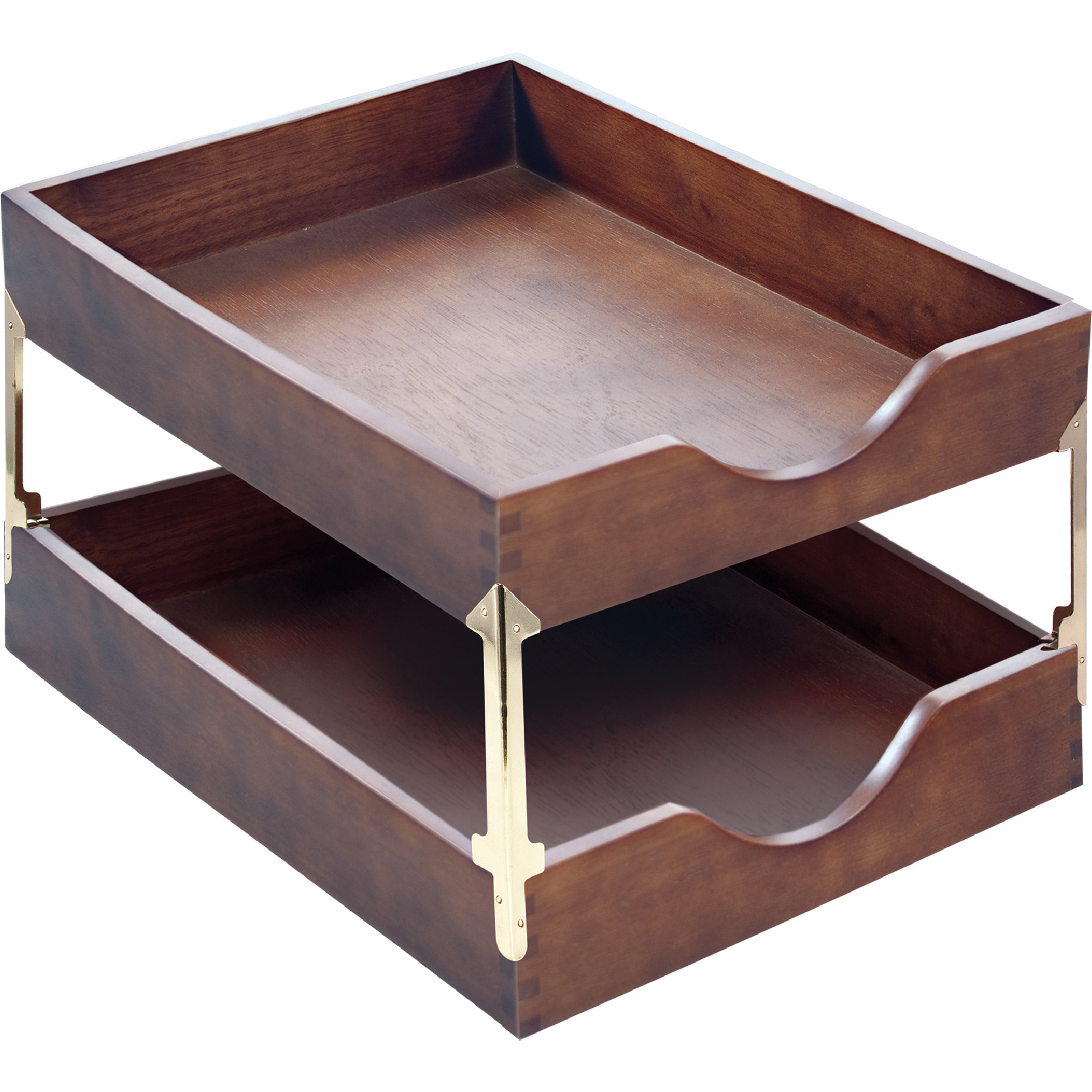 Carver Desk Tray Stacking Support Letter Trays Carver Wood Products