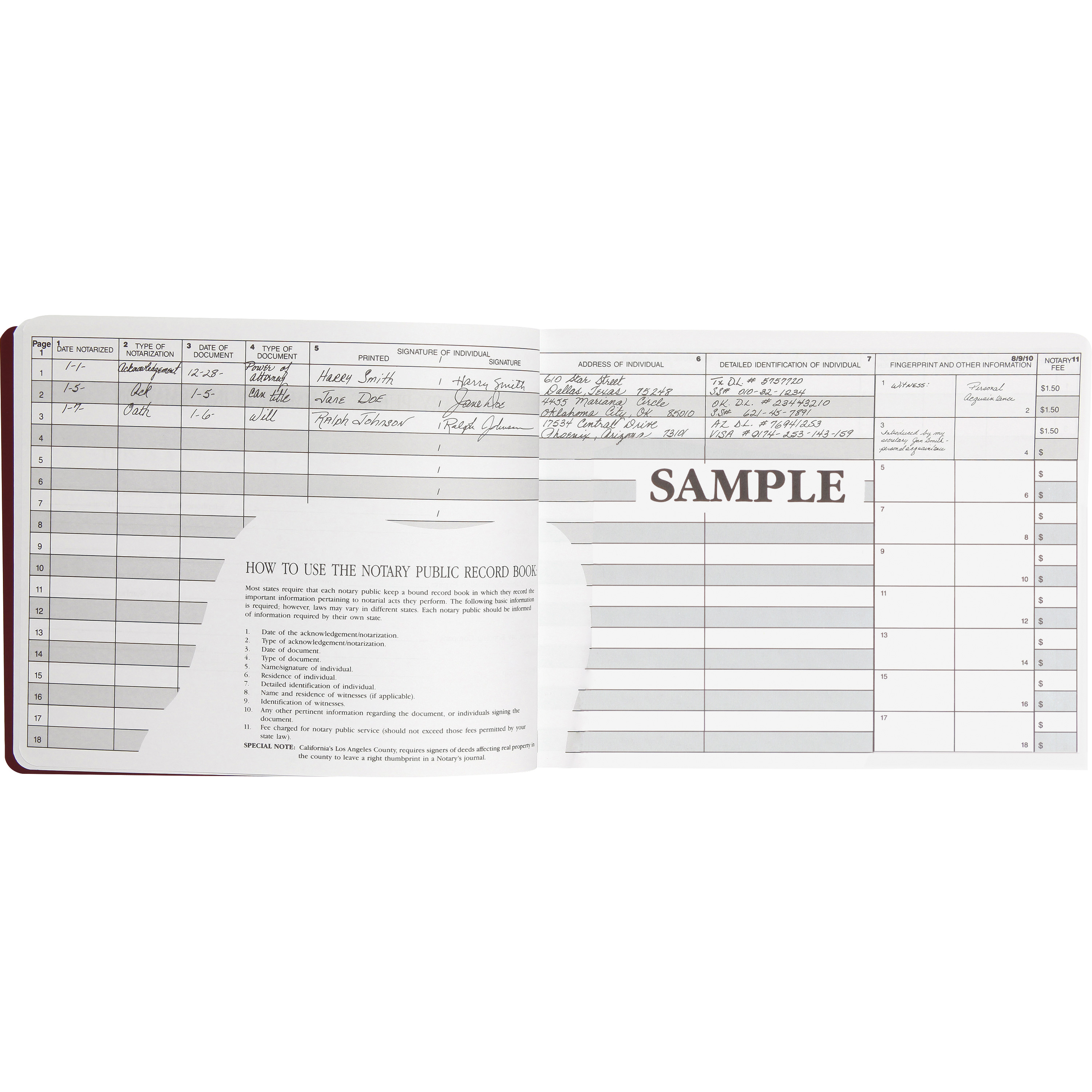 Dome Notary Public Book