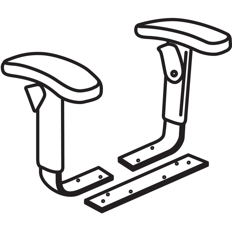 HON ComforTask Adjustable Arms Black Finish Seating Accessories