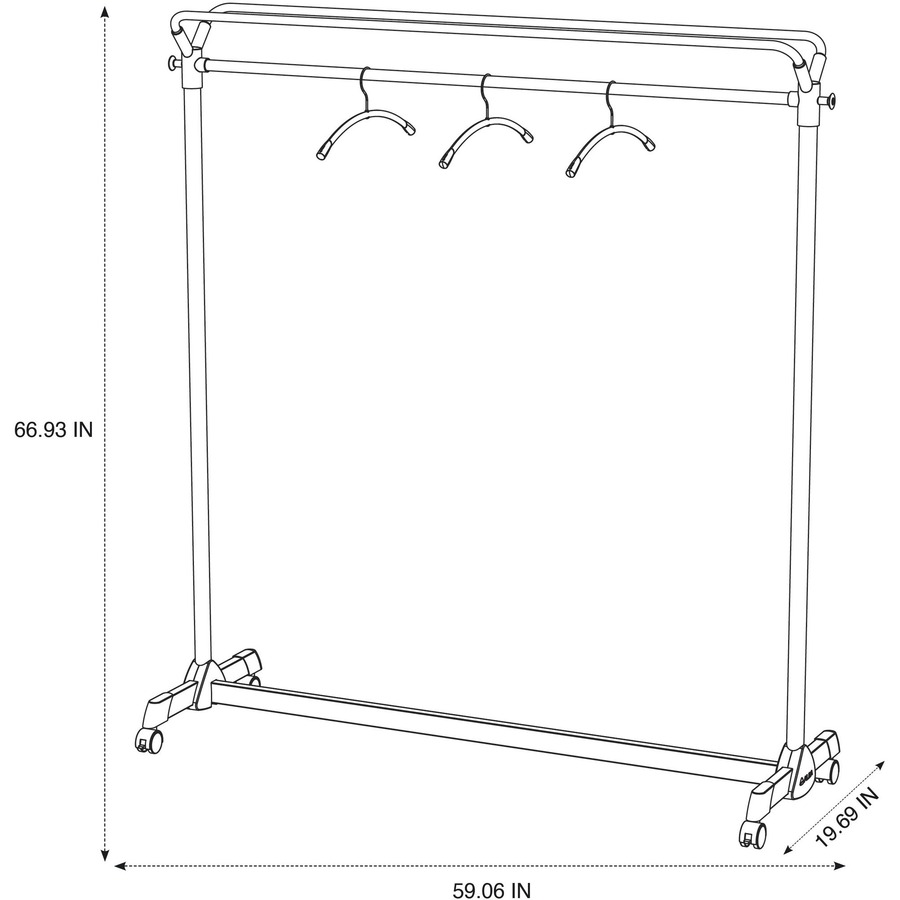 Alba Upper Shelf Doublesided Garment Rack Garment Racks Alba, Inc