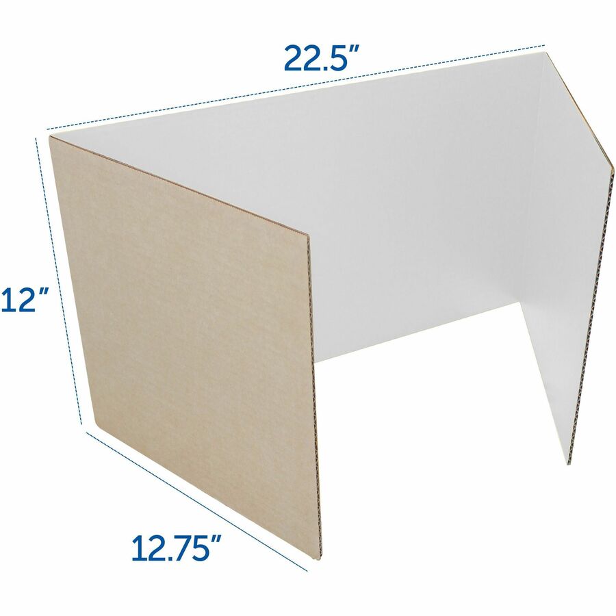 Flipside 12 x 48 Trifold Study Carrel 48" Width x 12" Height48