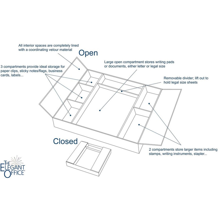 Dacasso Leatherette Enhanced Conference Room Organizer
