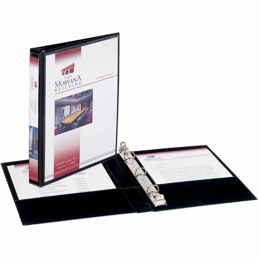 AVE27725 Avery® Mini Durable View 3 Ring Binder, 0.5" Round Rings