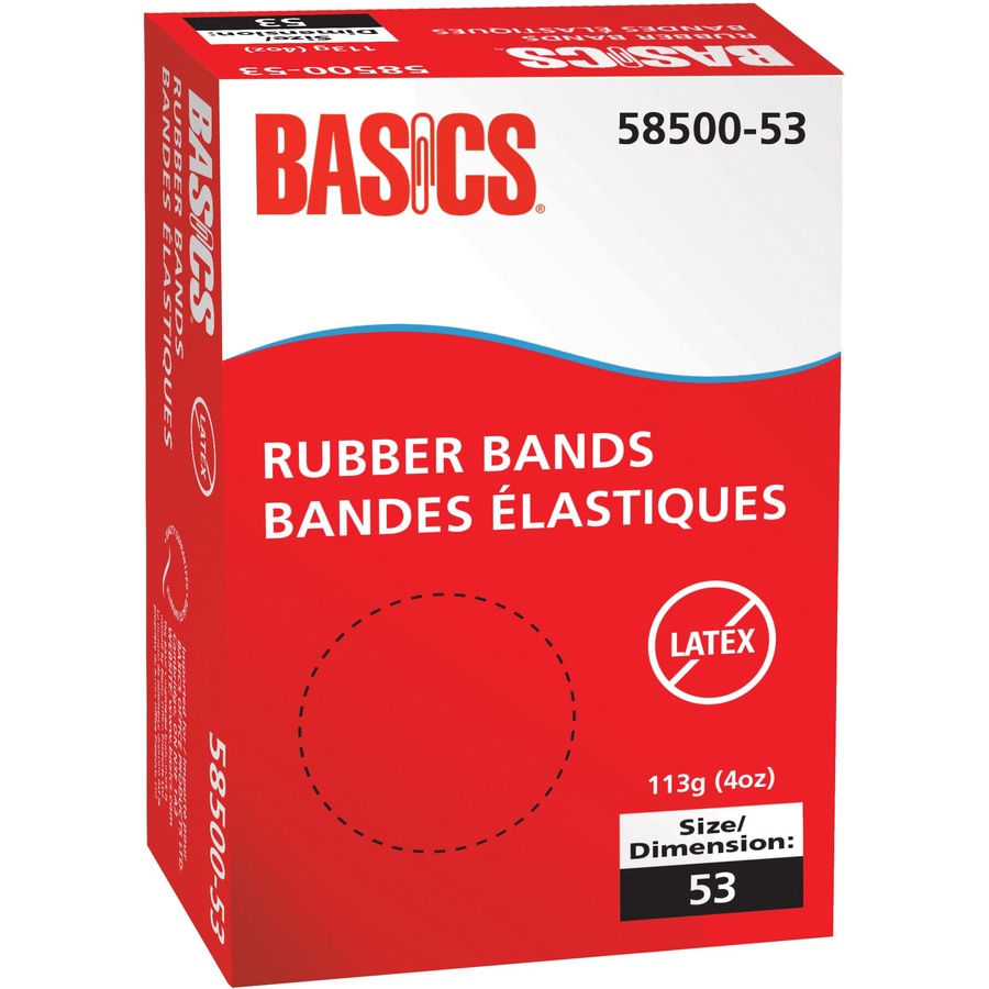 Basics® Latex Free Rubber Bands Assorted 4 oz Stone's Office Plus