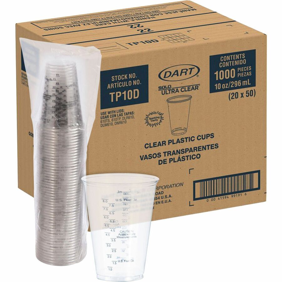Graduated Clear Medical and Dental Cup 10 oz. TP10DGM Round Eye Supply