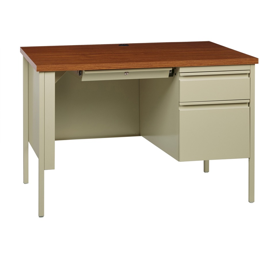 Lorell Fortress Series Oak Laminate Top Desk The Office Point