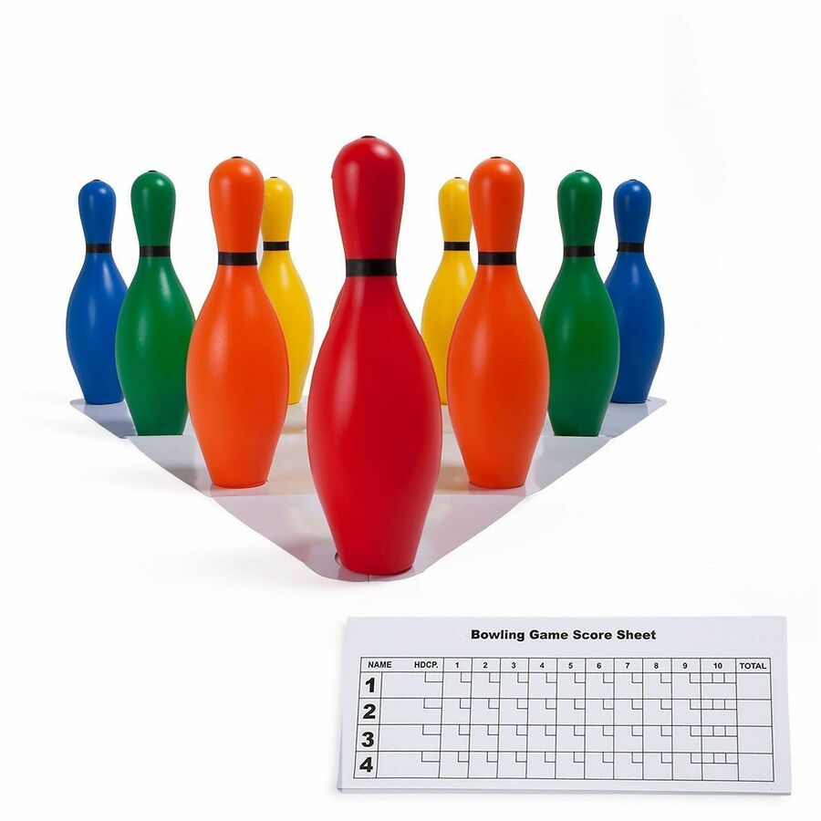 Champion Sports MultiColor Plastic Bowling Pin Set 10 Pack