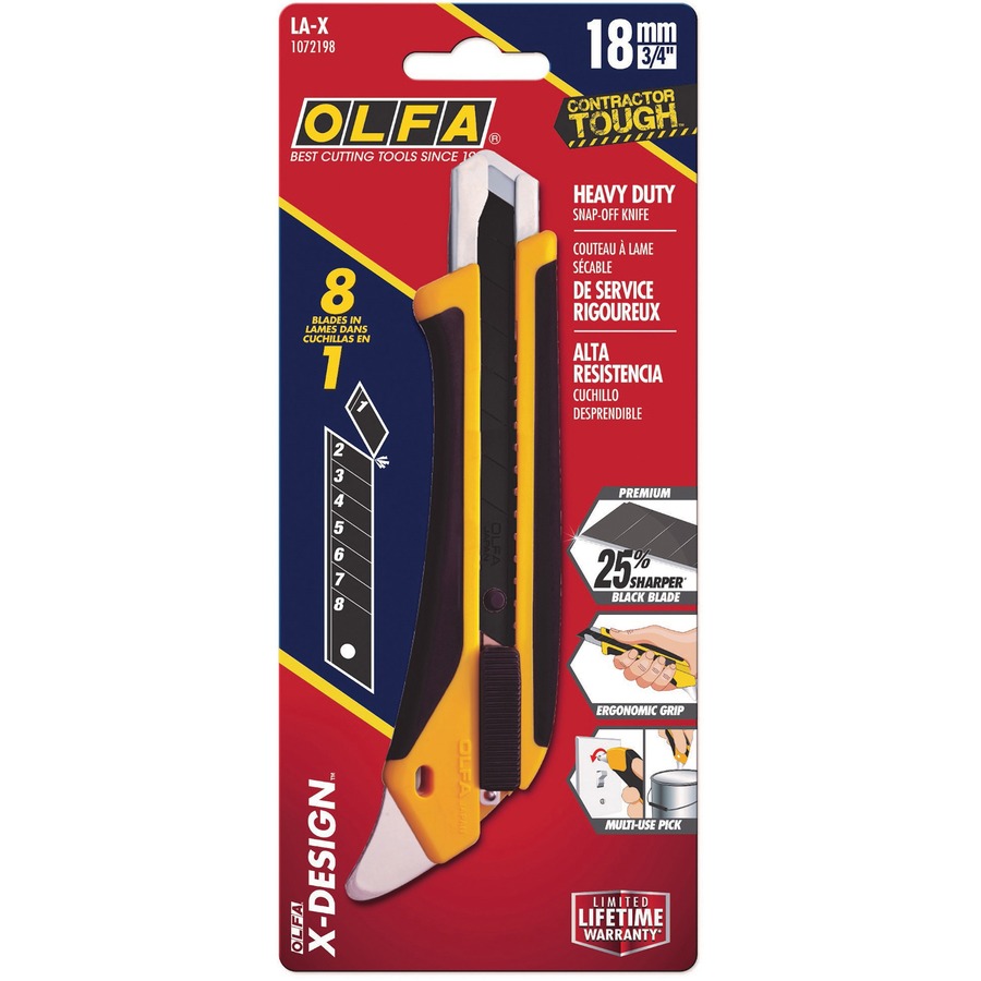 Olfa 18mm LAX Fiberglass Utility Knife with MultiPick Total Office Plus