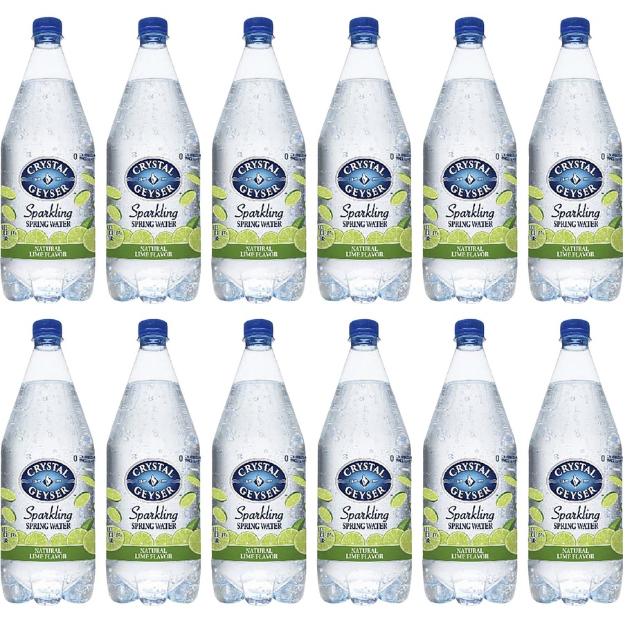 Crystal Geyser Natural Lime Sparkling Spring Water ReadytoDrink 42.27 fl oz (1.25 L) 12