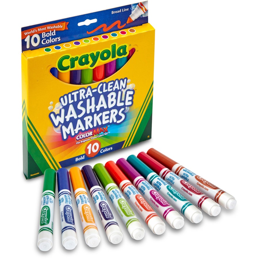 Crayola Broad Line Markers, Classic Colors, 10 Count
