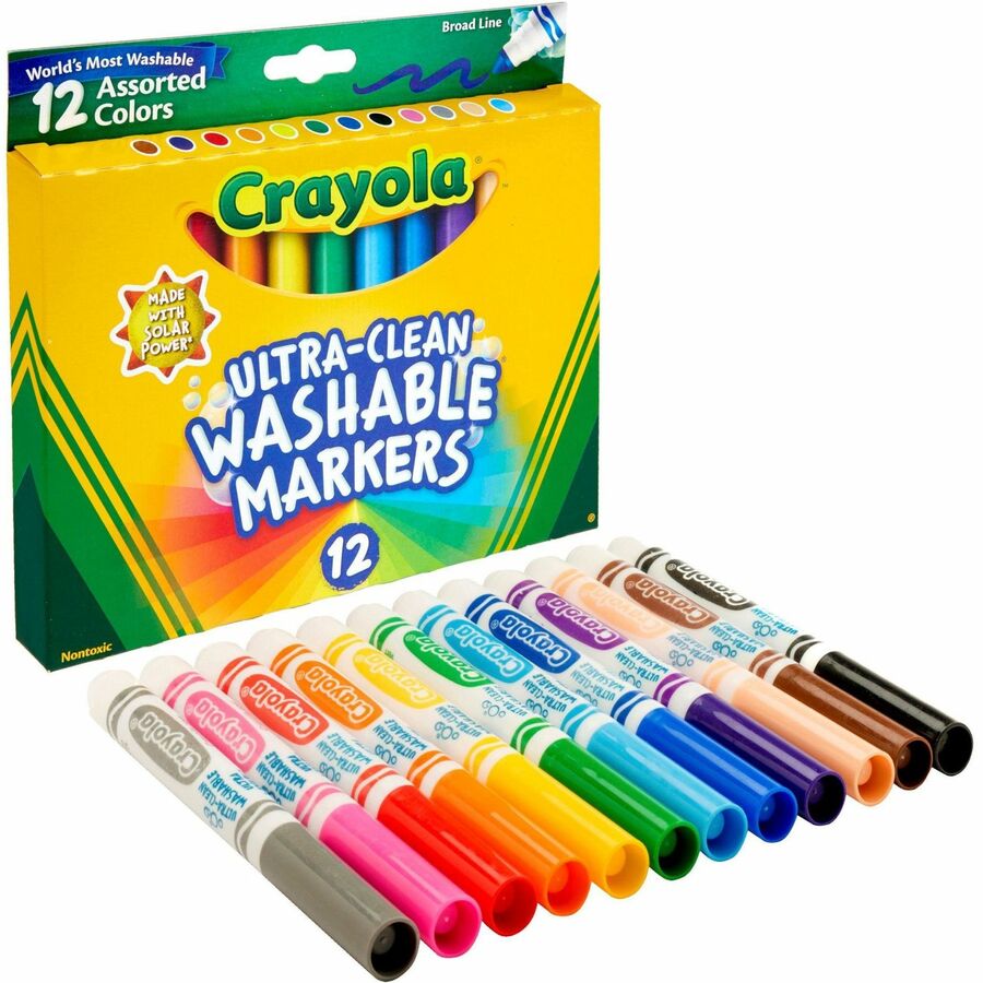 Crayola Classic Washable Markers Broad Marker Point Conical Marker