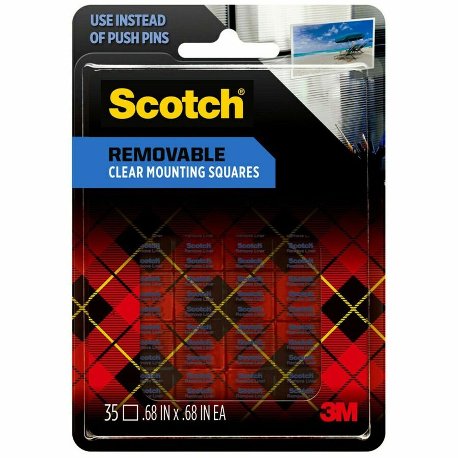 Scotch Mounting Squares 0 69 Length X Width 35 Pack Gray Filo Cleantech