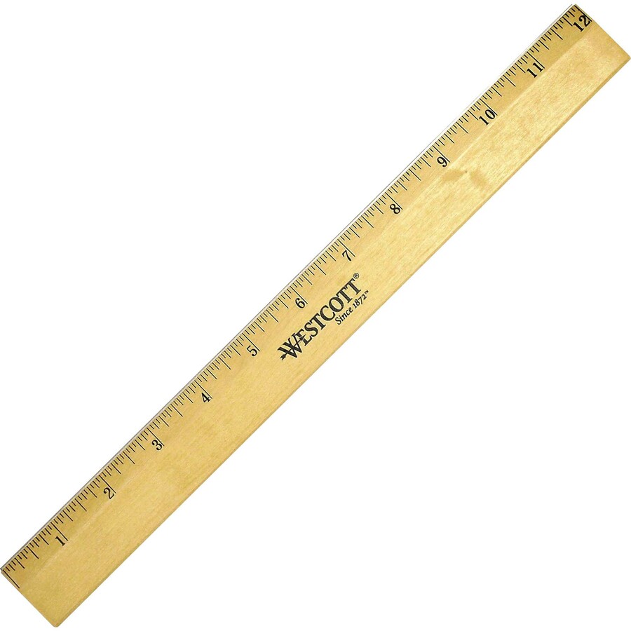 Westcott Beveled Metal Edge Wood Rulers Rulers Acme United Corporation
