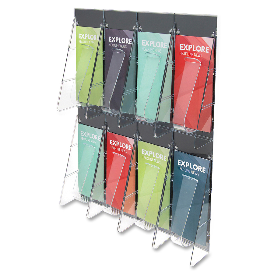 Deflecto 8Pocket Pamphlet Wall Rack