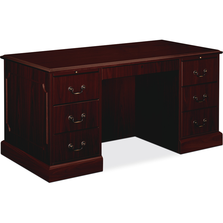 HON 94000 Series Double Pedestal Desk Laminated Rectangle Top 4