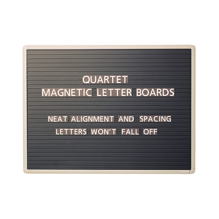QRT903M Quartet® Wall Mount Letter Board, 36 X 24, Black