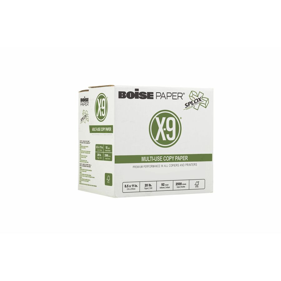 BOISE X9 MultiUse Copy Paper, 8.5" x 11" Letter, SPLOX (Easy Carry Box), 92 Bright White, 20