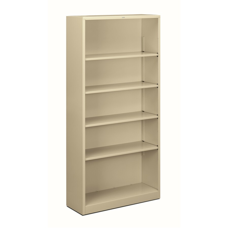 HON Brigade Steel Bookcase 5 Shelves 341/2"W Putty Finish Office Express
