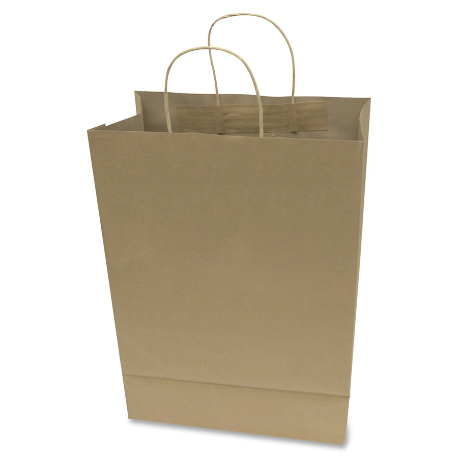 COSCO Premium Large Brown Paper Shopping Bags 12" Width x 17" Length