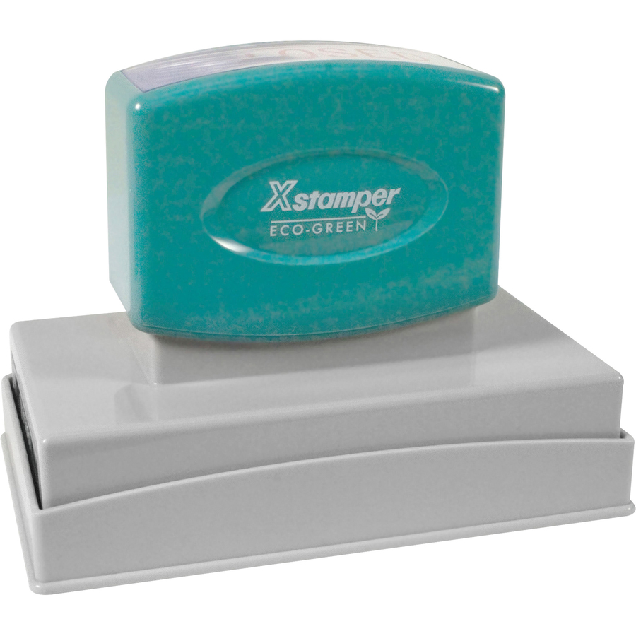 Xstamper Preinked Personalized Custom Stamp Message Stamp 1.57" Impression Width x 3.94
