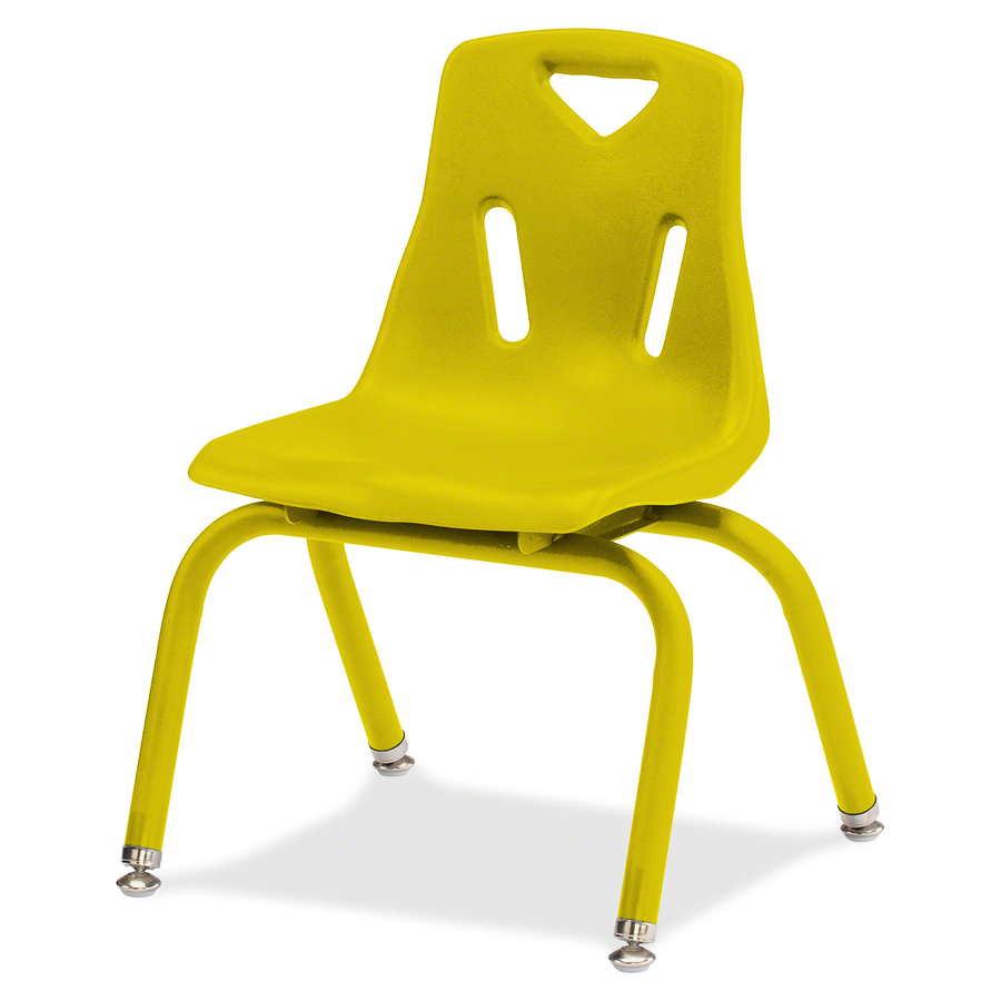 JontiCraft Berries Plastic Chairs with Powder Coated Legs Yellow