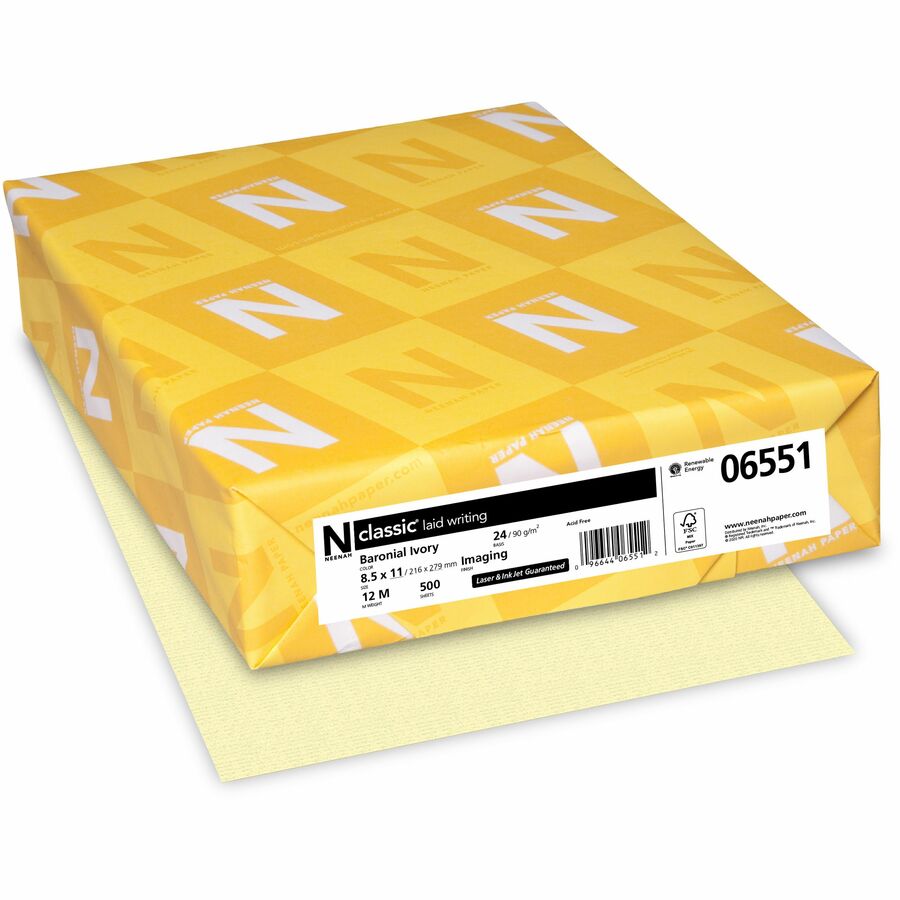 Classic Laid Writing Paper Baronial Ivory