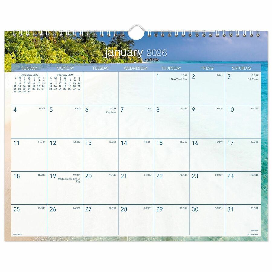 AtAGlance Tropical Escape Wall Calendar Calendars & Refills ACCO