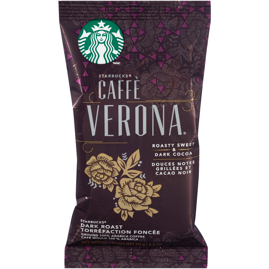 SBK11018192 Starbucks® Coffee, Caffe Verona, 2.5 Oz Packet, 18/Box