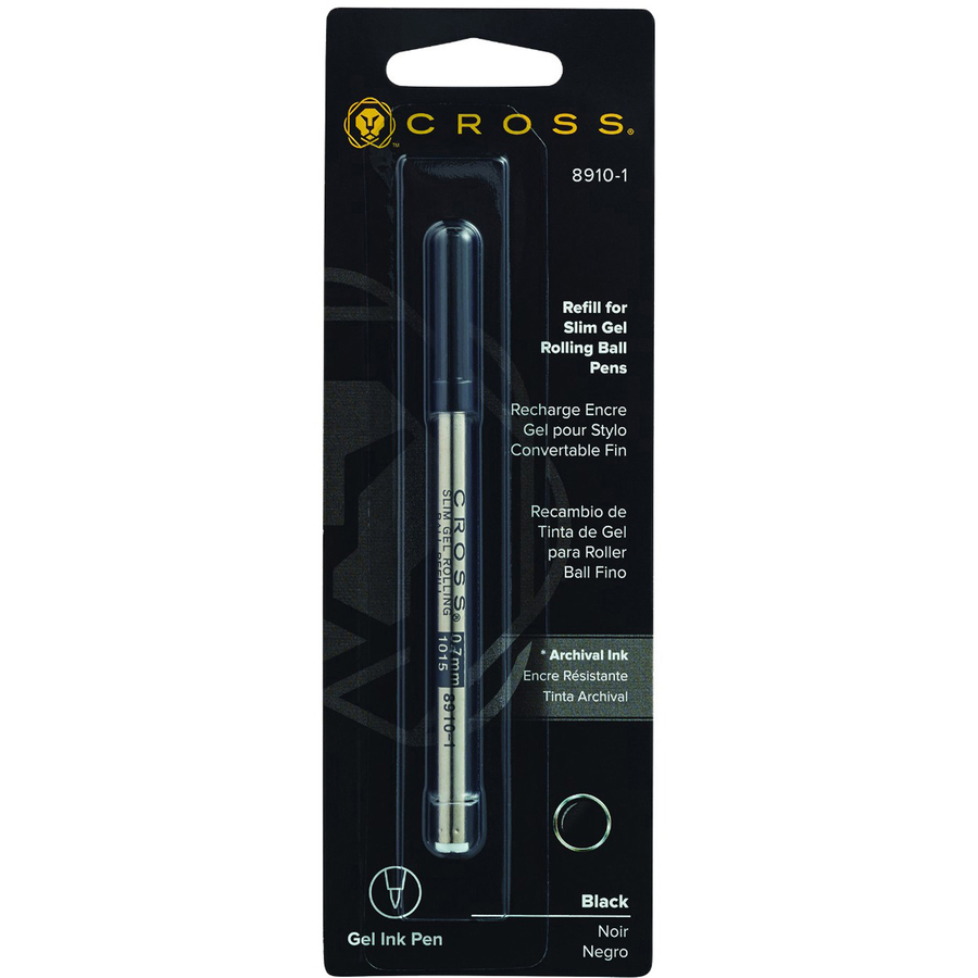CRO89101 Cross® Cross Slim Gel Rolling Ball Refill Medium Point Black Ink