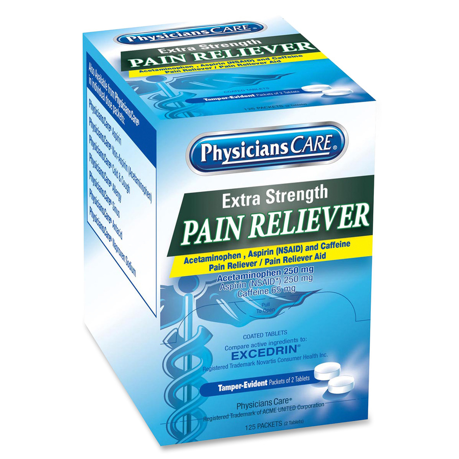 PhysiciansCare Extra Strength Pain Reliever Tablets Pill Organizers