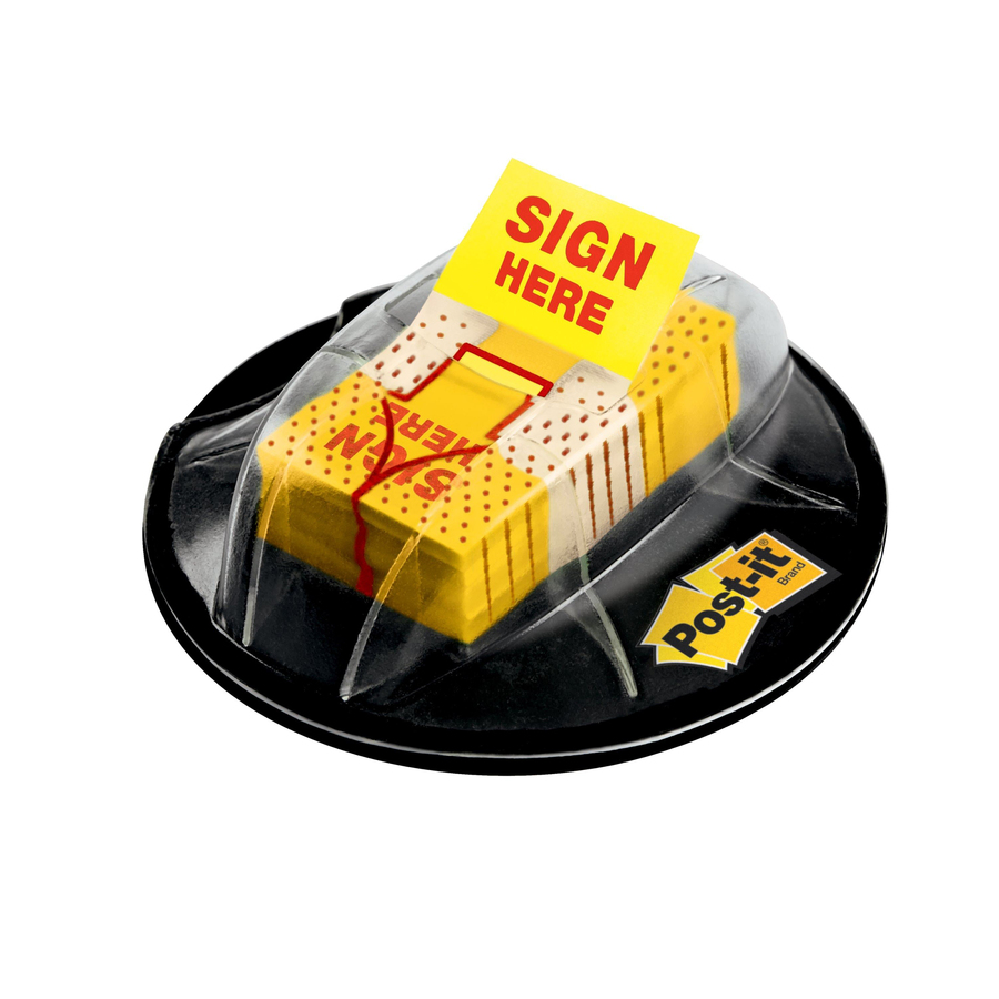 Postit® Sign Here Flags in Desk Grip Dispenser Indexing Flags 3M