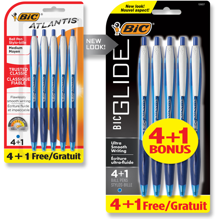 BIC Atlantis Easy Glide Retractable Ball Pens Office Central