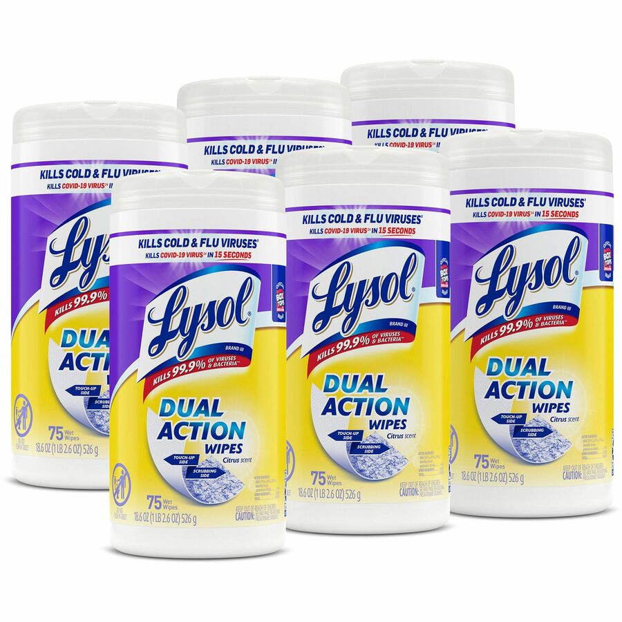 Lysol Dual Action Wipes Blaisdell's Business Products