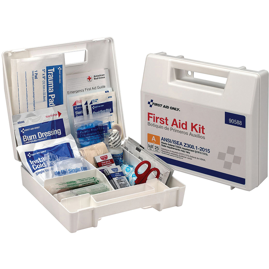 First Aid Only 25Person Bulk Plastic First Aid Kit ANSI Compliant