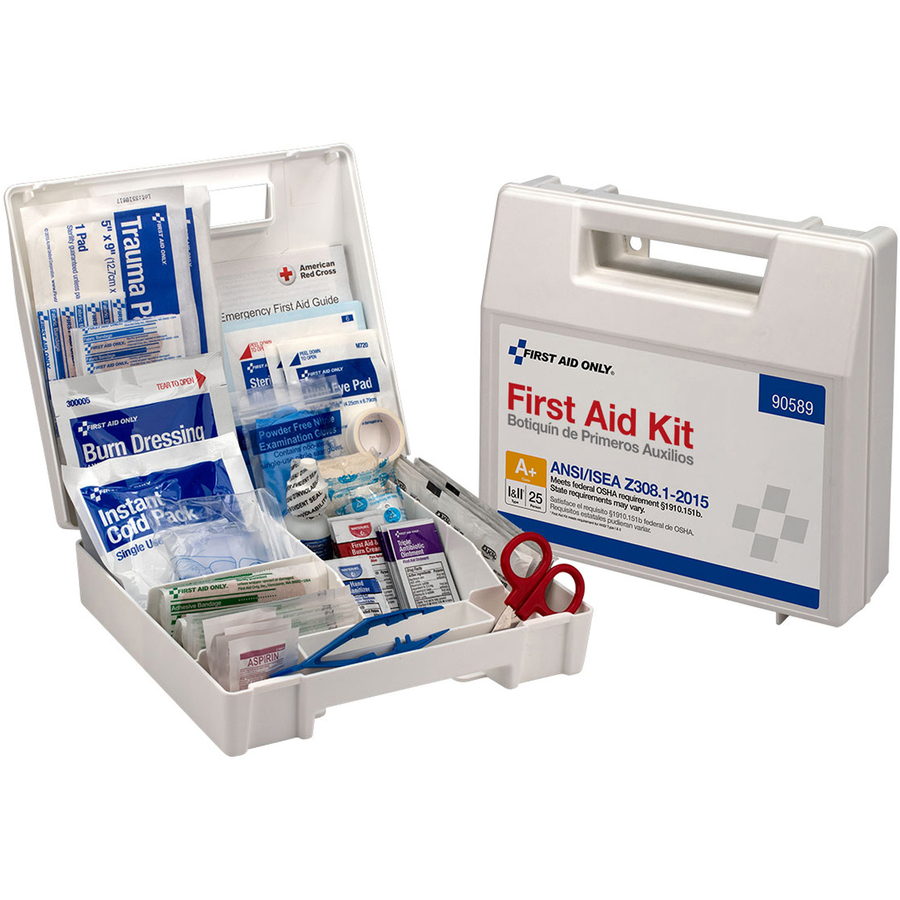 First Aid Only 25Person Bulk Plastic First Aid Kit ANSI Compliant