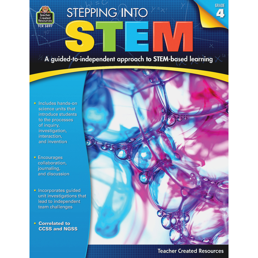 Teacher Created Resources Grade 4 Step Into STEM Workbook Printed Book