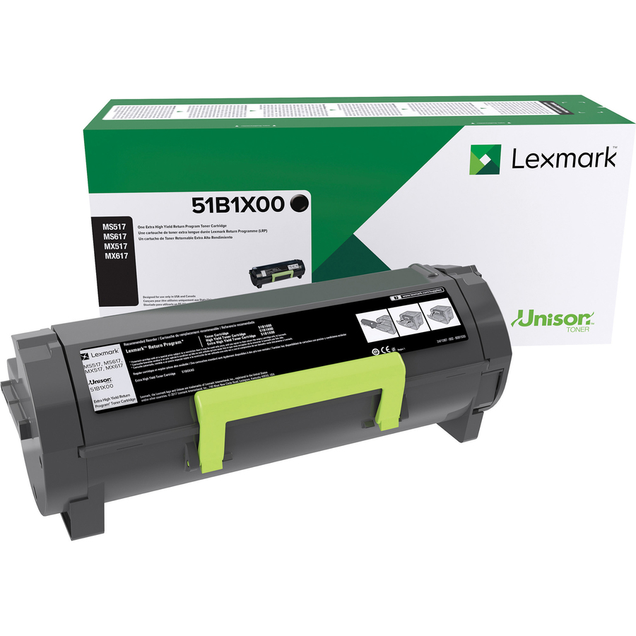 LEX51B1X00 Lexmark™ 51b1x00 Unison Extra HighYield Toner, 20,000