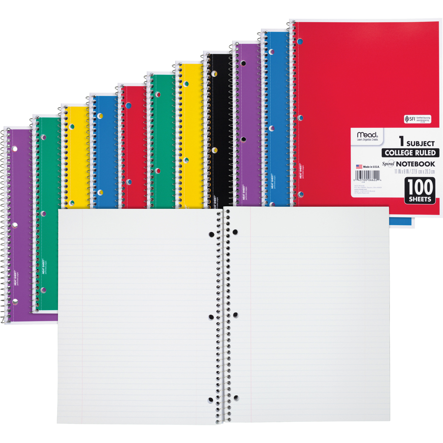 Mead Onesubject Spiral Notebook Spiral & Wireless Notebooks ACCO